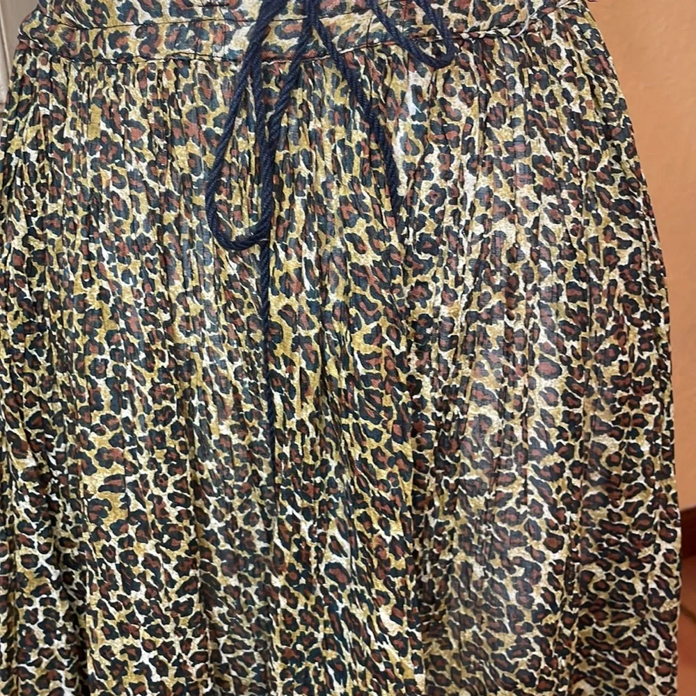 Leopard print boho skirt
